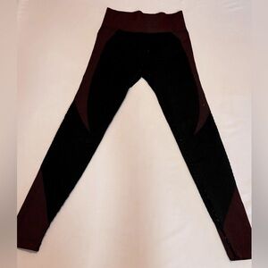 Black and Burgundy Leggings